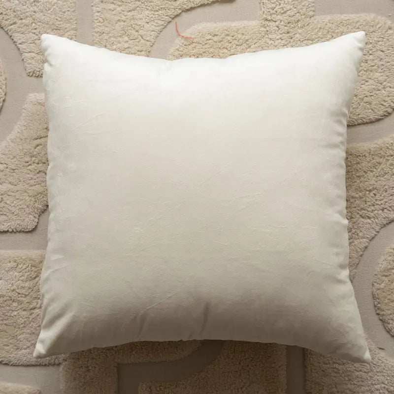 Housse de Coussin Modern Polka DOTLY Milky White Velvet-45x45cm