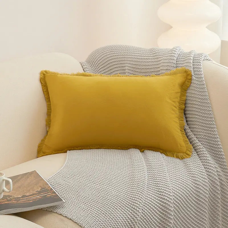 Housse de Coussin Moderne Alora Waxing Yellow-50X50cm
