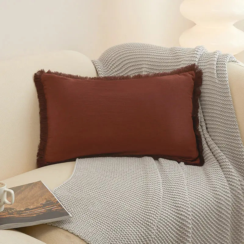 Housse de Coussin Moderne Alora Truffle Brown-30X50cm