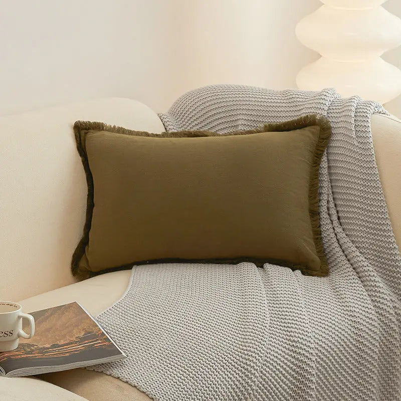 Housse de Coussin Moderne Alora Moss Green-30X50cm