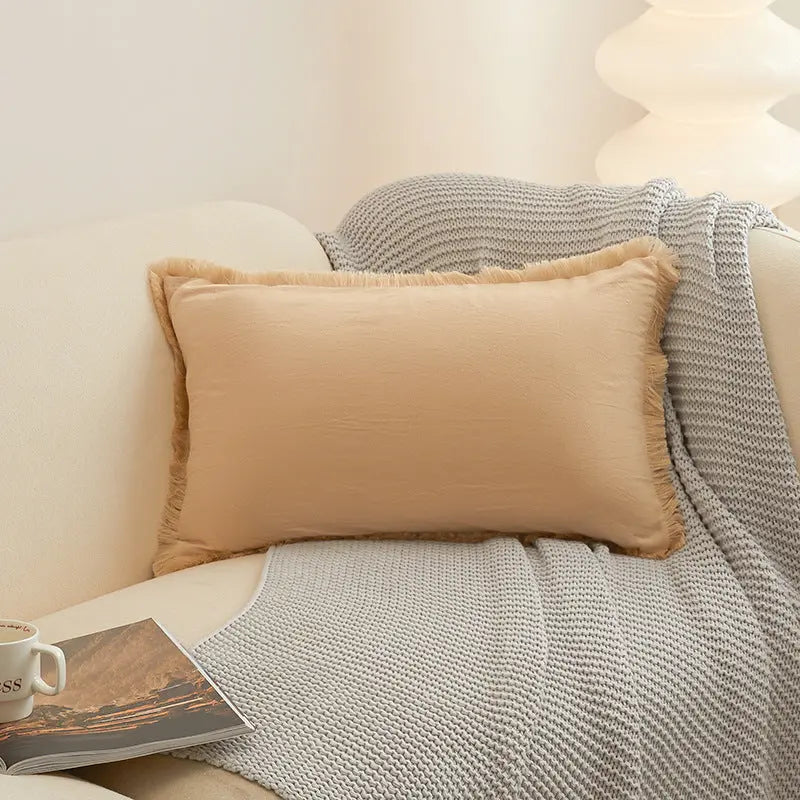 Housse de Coussin Moderne Alora Apricot Ice Cream-45X45cm