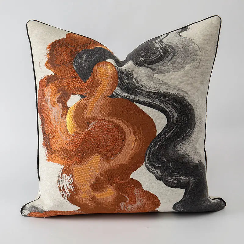 Housse de Coussin Moderne Imprimé ORANZI Orange-50x50CM-Pillowcase