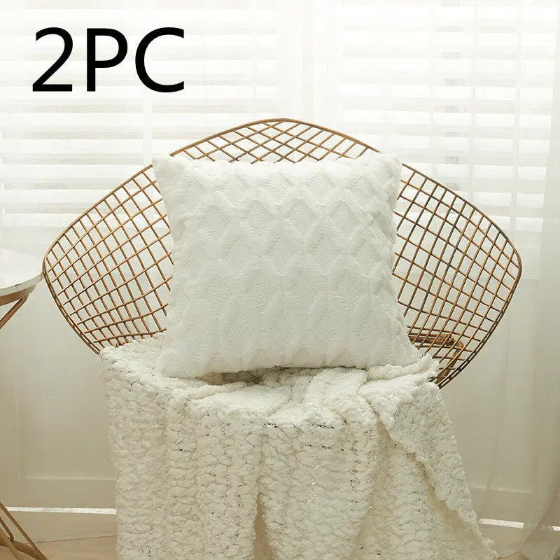 Housse de Coussin Moderne NALIO 30x50cm-White-2PCS