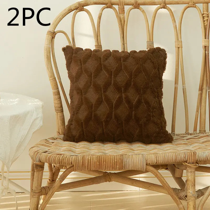 Housse de Coussin Moderne NALIO 45x45cm-Dark brown-2PCS