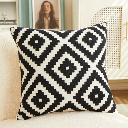Housse de Coussin Moderne TORONTO Black-45x45cm With Core