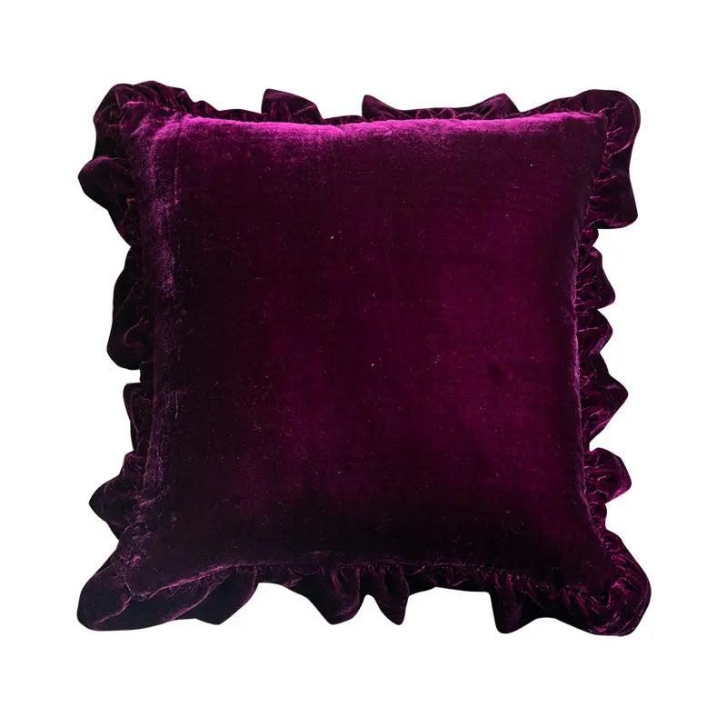 Housse de Coussin Satin Serein Rose Red-30x50 Coreless