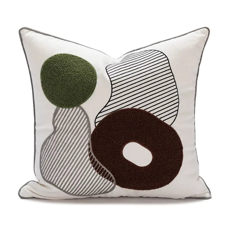 Housse de Coussin Tigre Embroidery PILO Cookies Cream-45x45cm