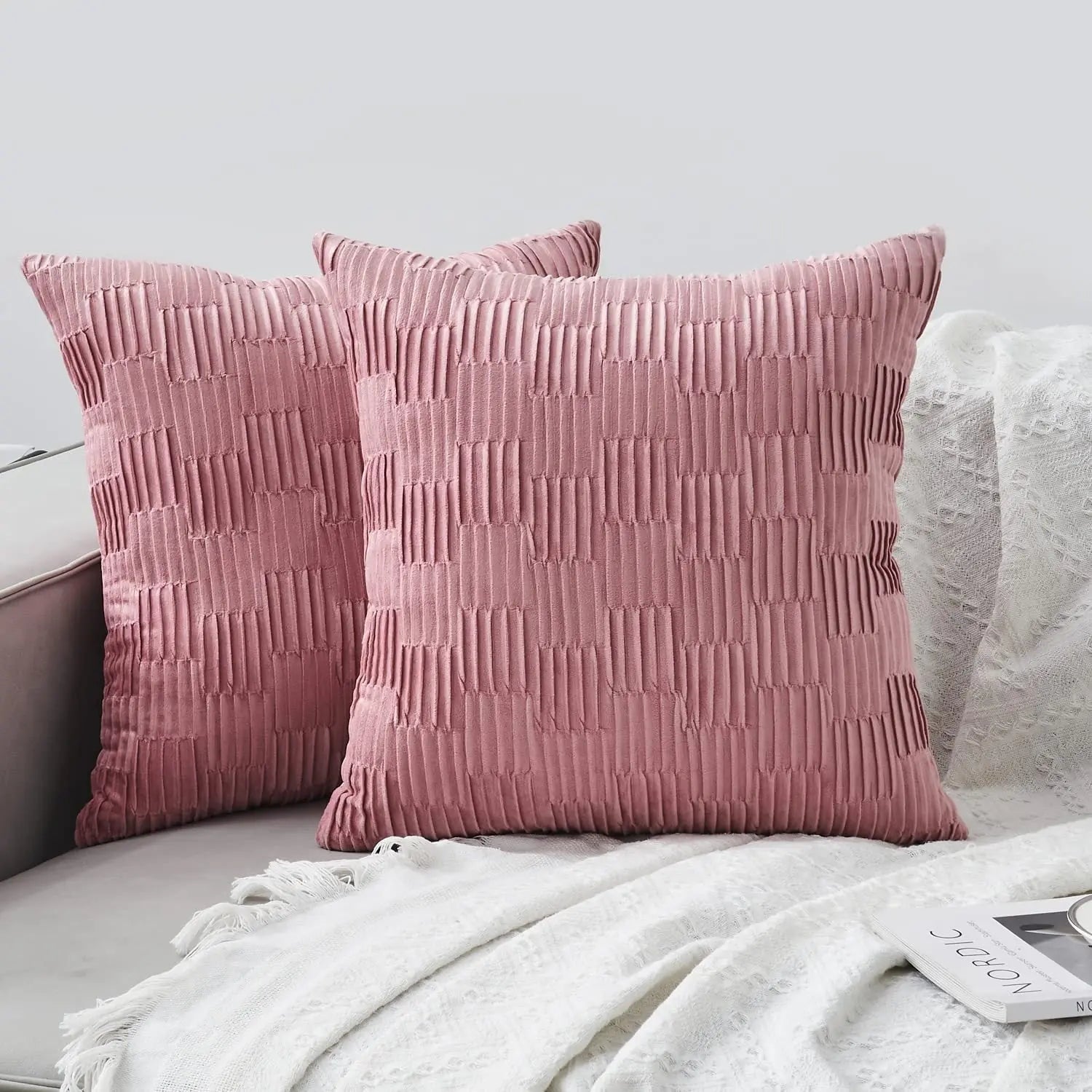 Housse de Coussin Velours ALMA 45 X45cm Without Pillow-W0116 8