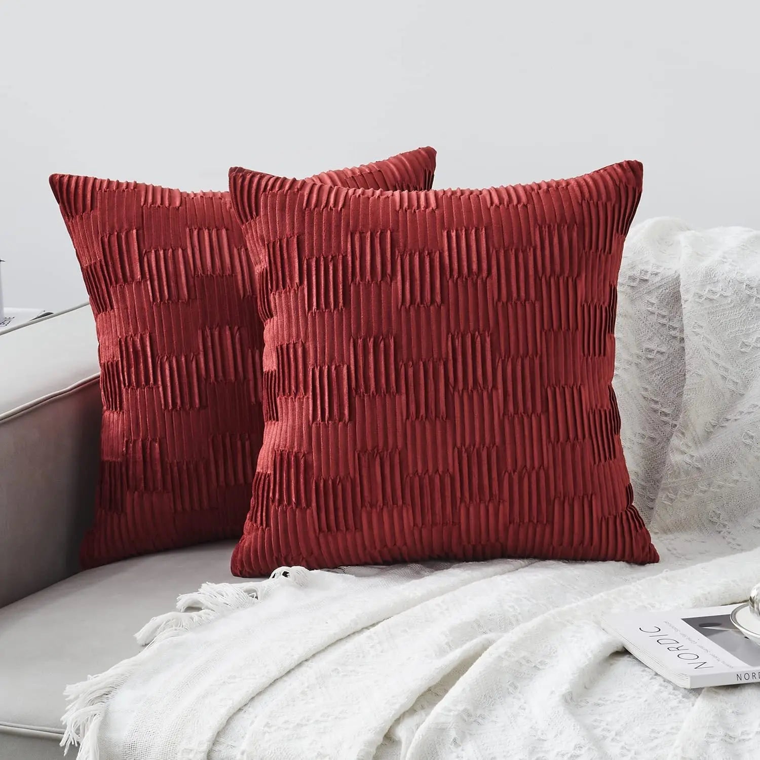 Housse de Coussin Velours ALMA 45 X45cm Without Pillow-W0116 9