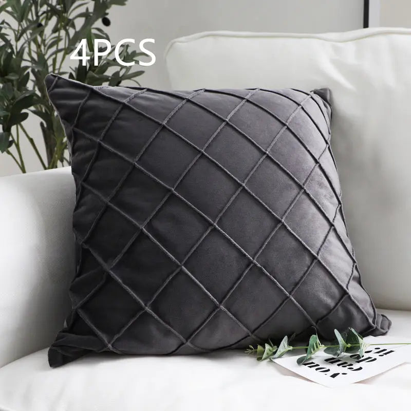 Housse de Coussin Velours ECLARA D13-45x45cm-4pcs
