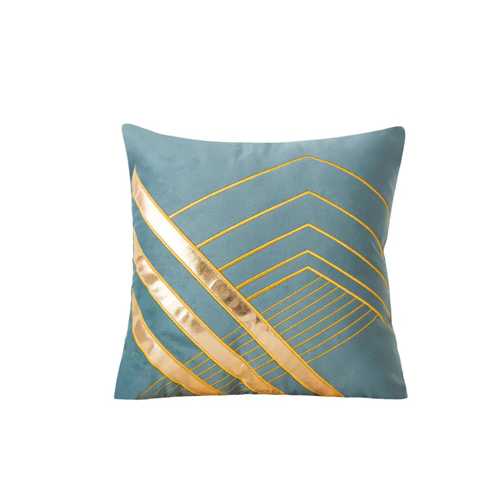 Housse de Coussin Velours ELANY Blue-45x45cm
