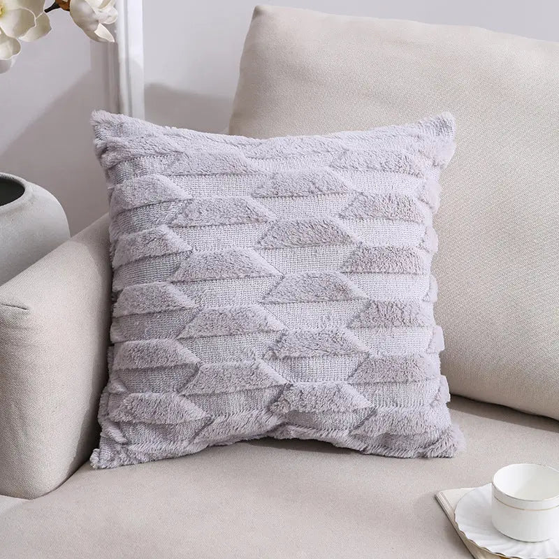 Housse de Coussin Velours Élégant NOORDY Gray Boat-45x45cm With Core