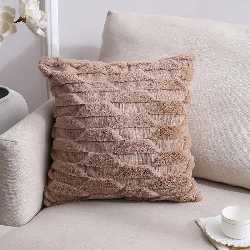Housse de Coussin Velours Élégant NOORDY Brown Boat-45x45cm With Core