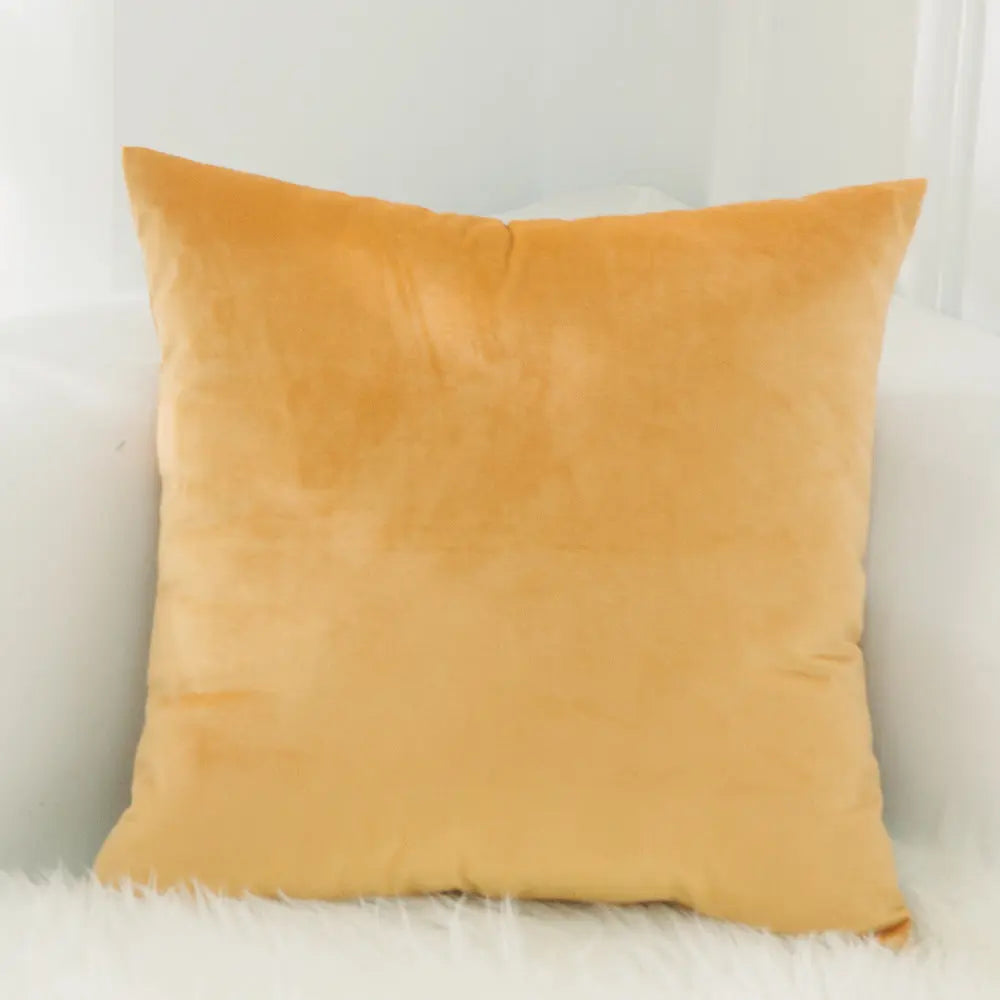 Housse de Coussin Velours FELIO 28Golden Yellow-30x50cm Without Core