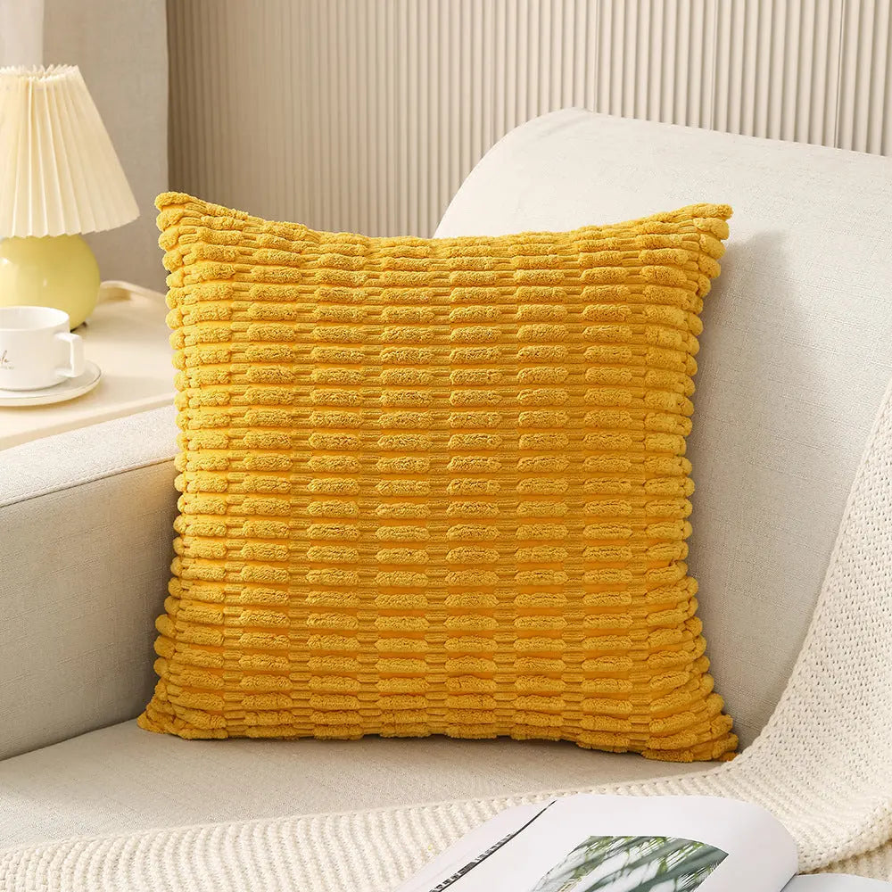Housse de Coussin Velours LISCO Yellow-30cmx50cm Pillowcase