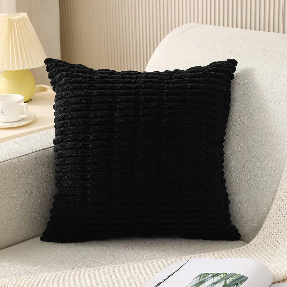 Housse de Coussin Velours MYLO Black-30cmx50cm Pillowcase