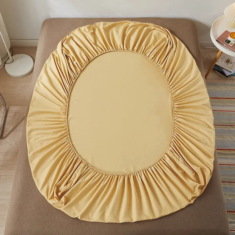 Housse de Matelas Coton Imprimé SANDEL Camel-150cmX200cmX11CM