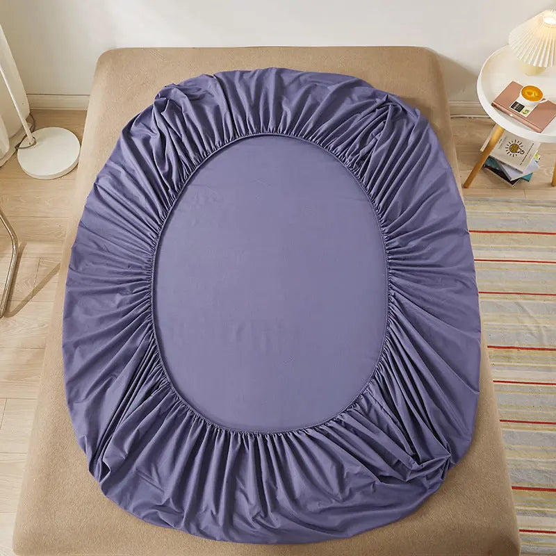 Housse de Matelas Coton Imprimé SANDEL Smoked Purple-150cmX200cmX10CM