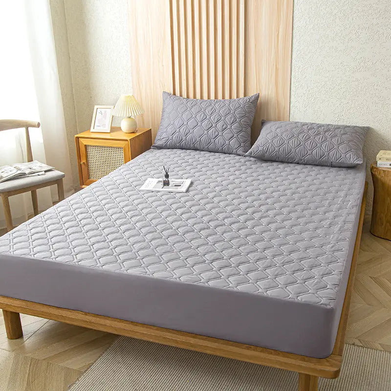 Housse de Matelas Imperméable QUILIA High Grade Gray-150x190cm Add 45cm