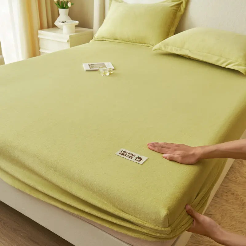 Housse de Matelas Moderne MilkFLUX Milk Fiber Green-120x200 Single Bed