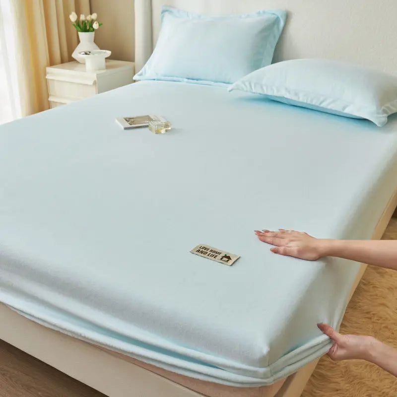 Housse de Matelas Moderne MilkFLUX Milk Fiber Phantom Blue-90x200cm Single Bed