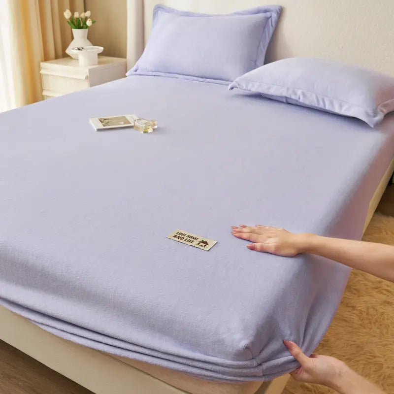 Housse de Matelas Moderne MilkFLUX Milk Fiber Purple-150x200 cm Single Bed