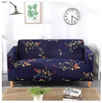 Housse de canapé Moderne MINISTYL Dark blue-Single and two pillows