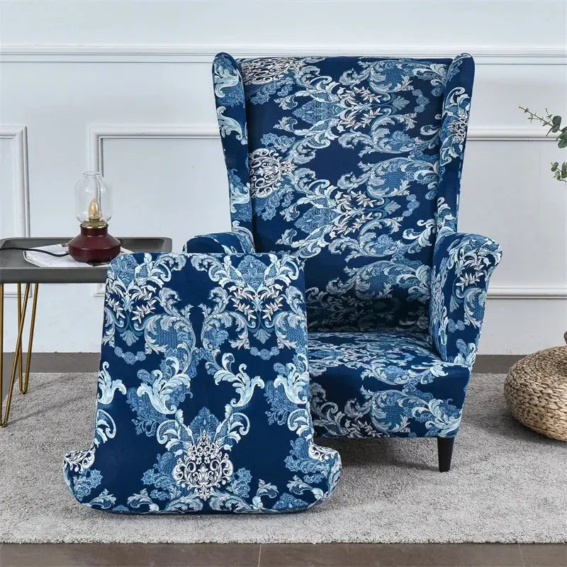 Housse de protection extensible pour fauteuil, fauteuil à ailes de plantes tropicales, en Spandex, style nordique, amovible, pour canapé Housse de France