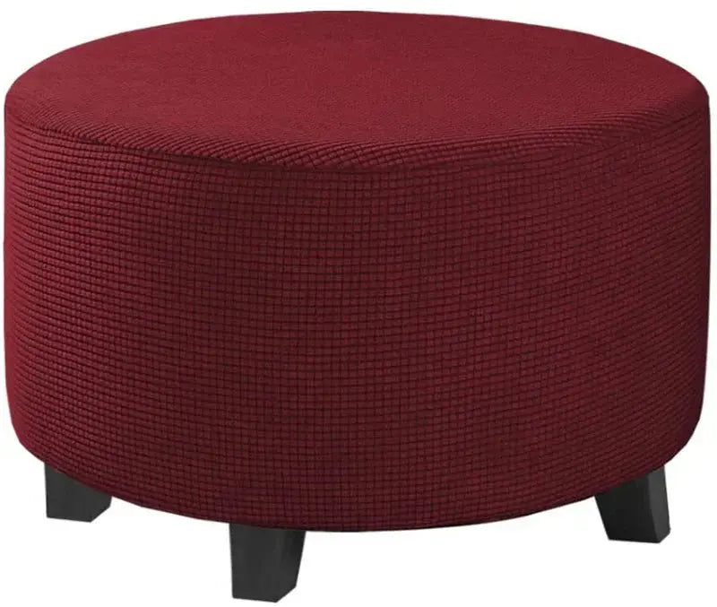 Housse de repose-pieds ronde en Spandex, 1 pièce, protection de repose-pieds élastique en polaire, housse de repose-pieds pour salon et maison Housse de France