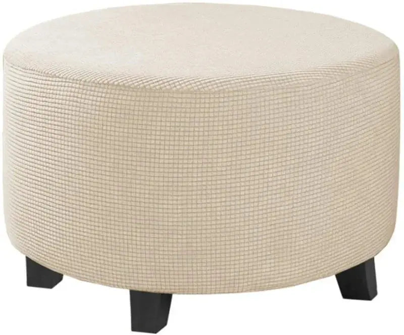 Housse de repose-pieds ronde en Spandex, 1 pièce, protection de repose-pieds élastique en polaire, housse de repose-pieds pour salon et maison Housse de France