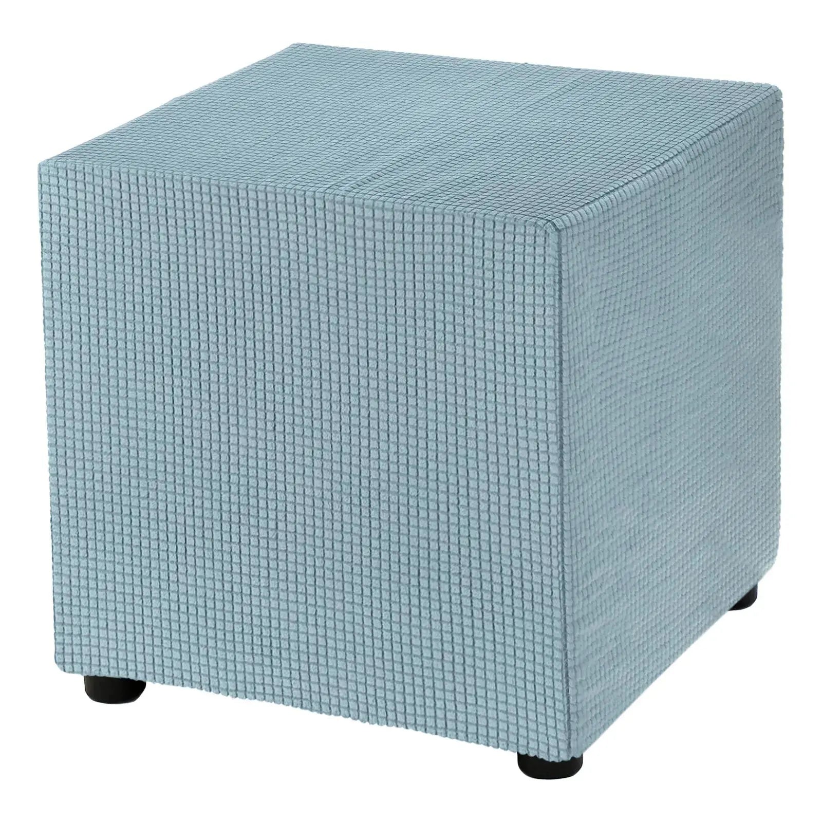 Housse ottomane carrée 18x18x18 ", housse ottomane extensible, tabouret de pied élastique, protection repose-pieds pour salon et chambre à coucher Housse de France