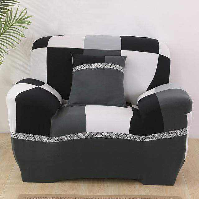 Housse canapé imprimée MAGIC SOFA motif abstrait coloris tendance décoration 2024