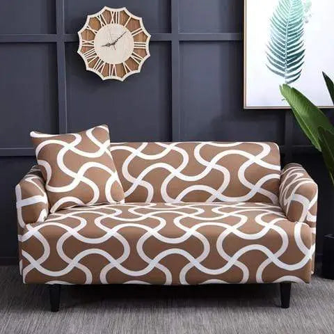 Housse canapé extensible imperméable MAGICTIF - motif abstrait coloris vifs tendance