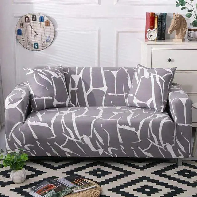 Détail élasticité housse canapé imperméable MAGICTIF - s'adapte sans sangle ni clip