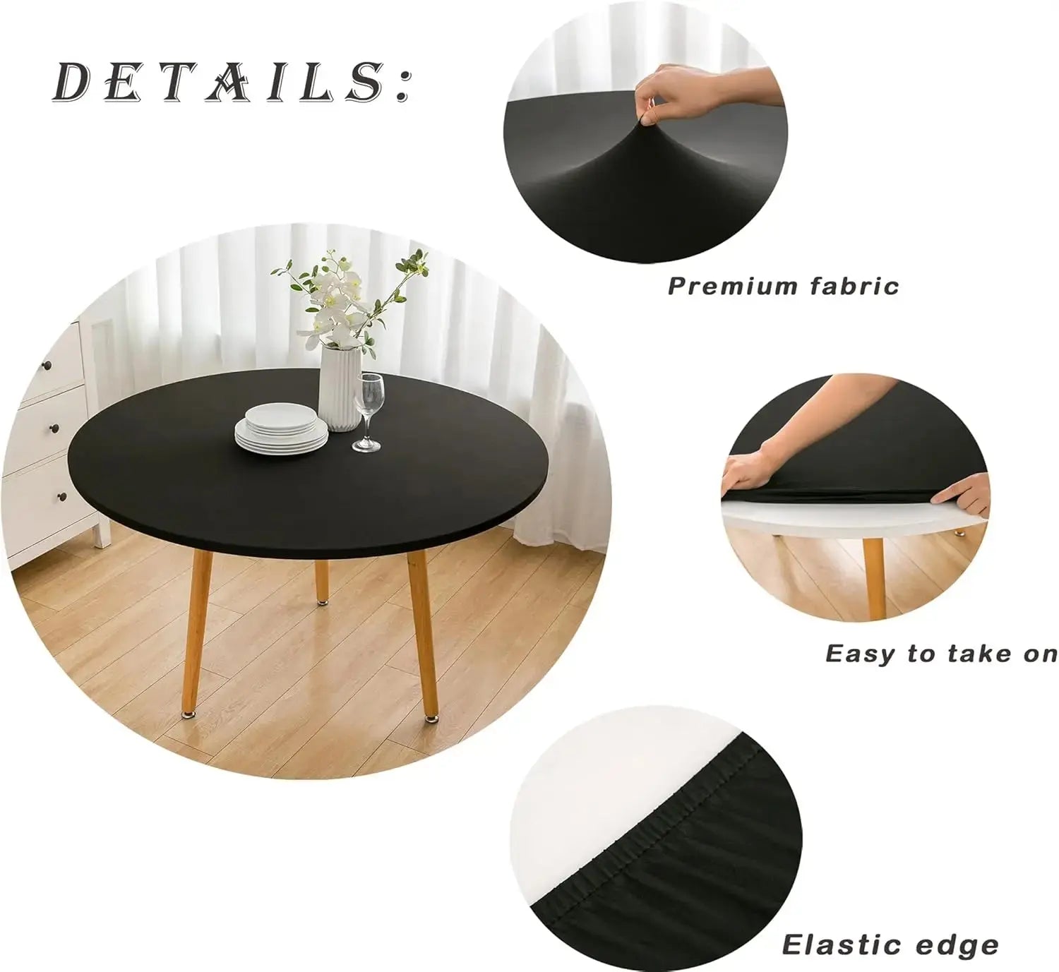 Nappe Table Mange Debout Extensible SPANDRO Housse de France