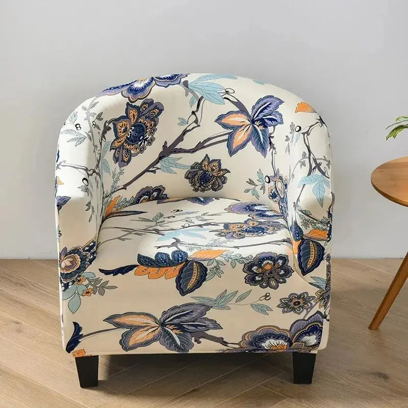 Housse fauteuil club floral SOLVIA
