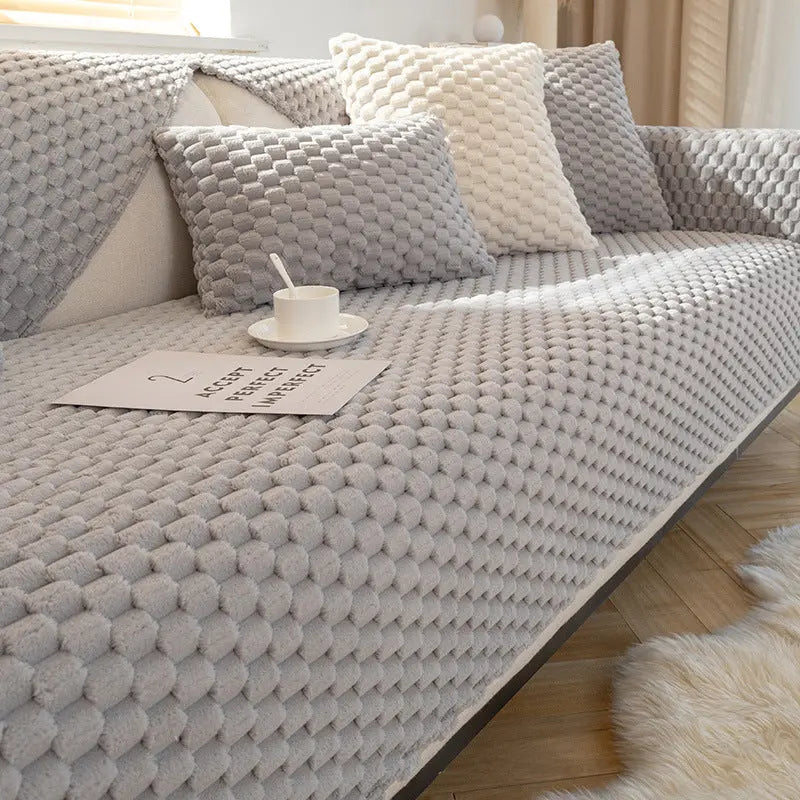 Plaid Canapé Antidérapant Lugano Honeycomb TR Gray-70X210CM