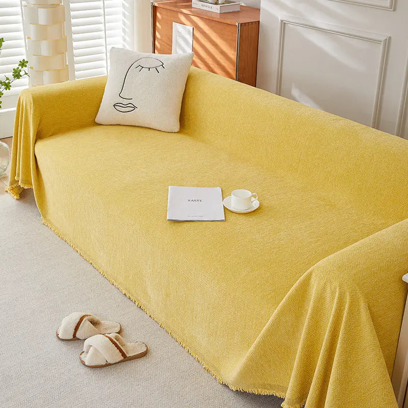 Plaid Canapé Antitache ERENIX Yellow-180×180cm