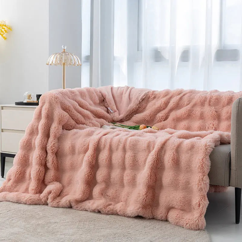 Plaid Canapé Flanelle SOPHIE Cherry Blossom Powder-120x200cm