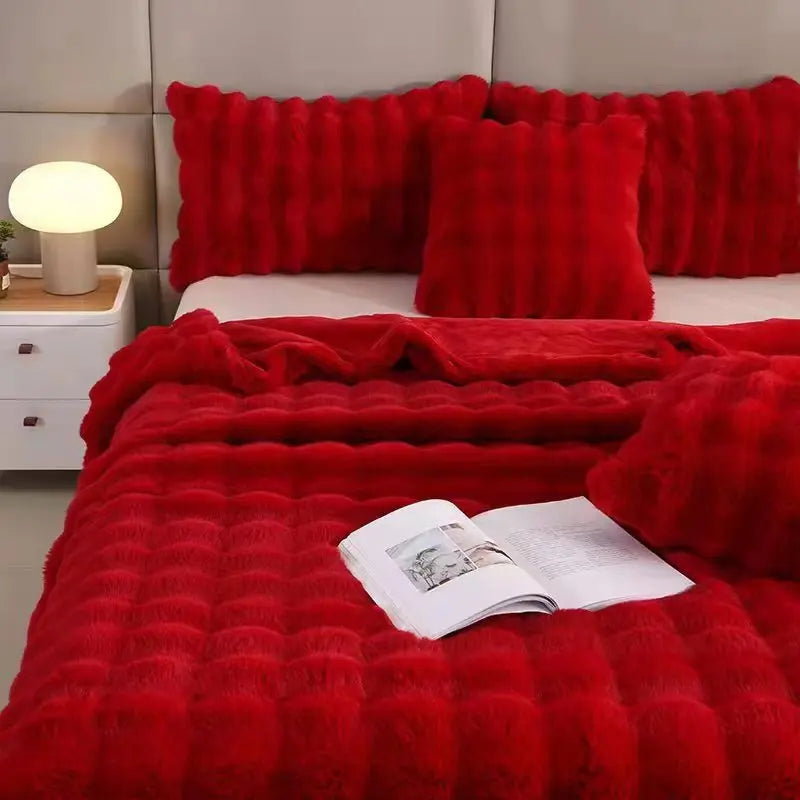 Plaid Canapé Flanelle SOPHIE Red-120x200cm