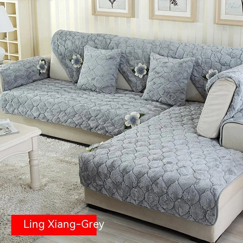 Plaid Canapé Hiver Douillet LYXOR Lingxiang Gray-90 × 240