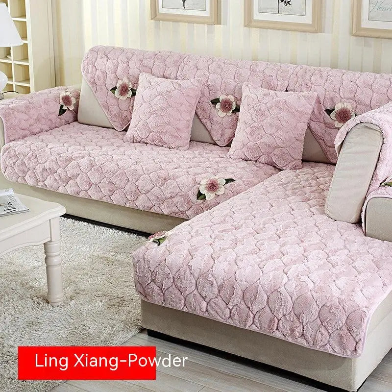 Plaid Canapé Hiver Douillet LYXOR Lingxiang Pink-70 × 180