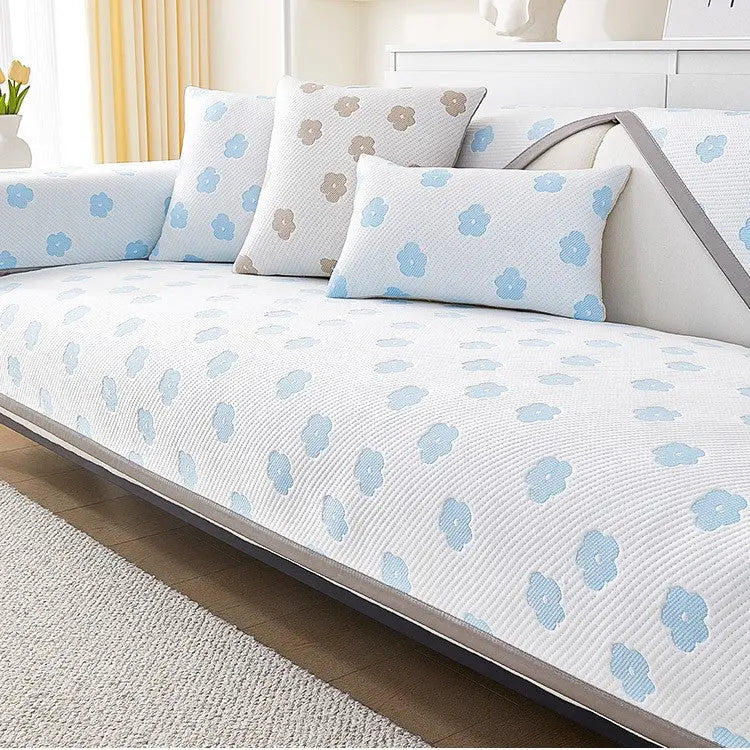 Plaid Canapé Moderne FLORENCE Light Blue-90X210CM