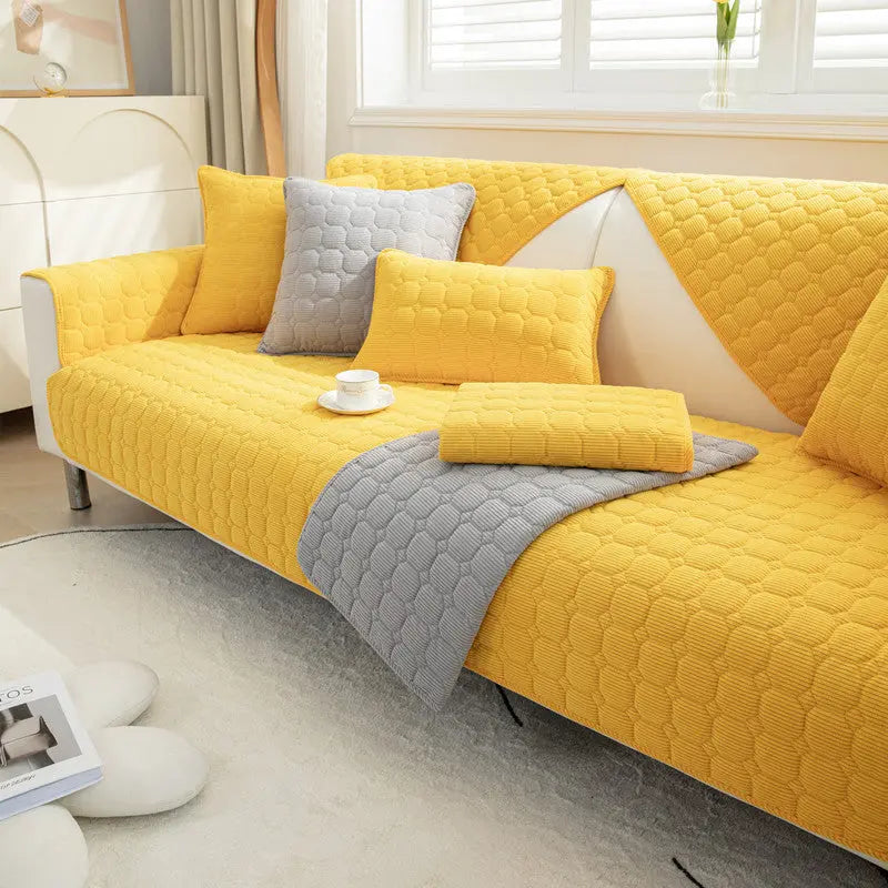 Plaid Canapé Moderne VELICI Yellow-70x240CM