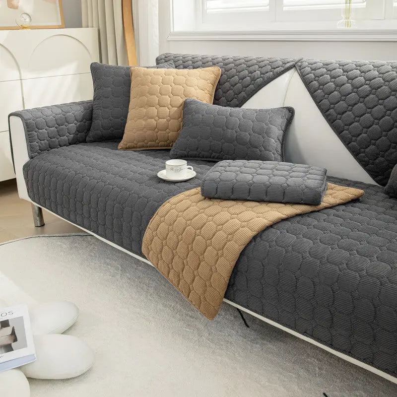 Plaid Canapé Moderne VELICI Dark Grey-70x240CM