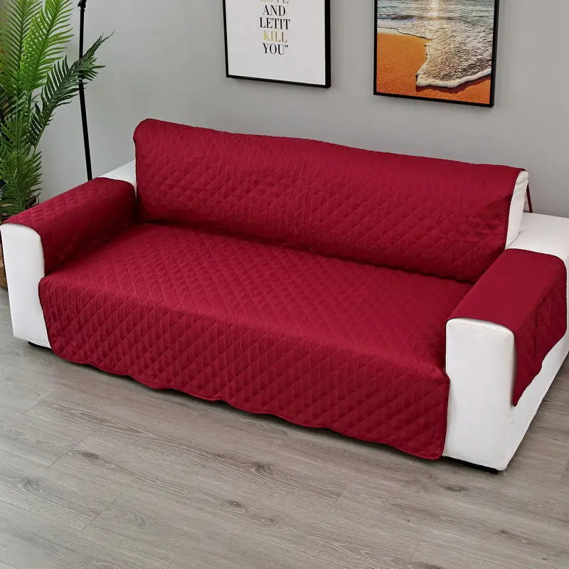 Plaid Canapé Moderne VIVADOW Upgraded sofa cover red-Three people 190x196