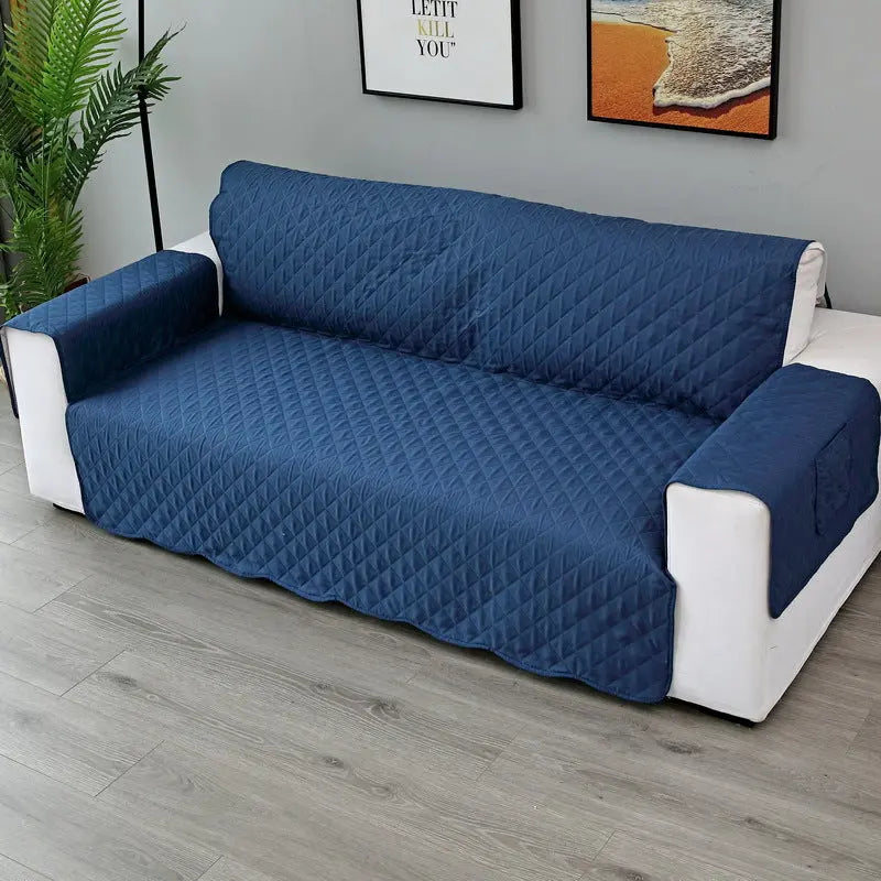 Plaid Canapé Moderne VIVADOW Upgraded sofa cover navy blue-Double 130x196