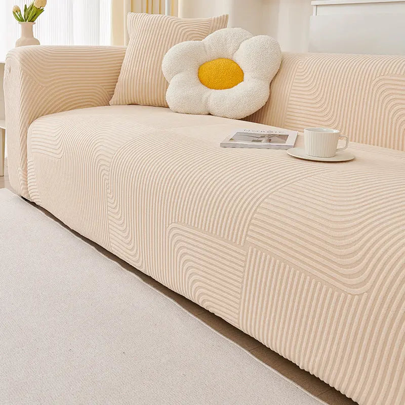 Plaid Canapé Velours SOFANOVA Cloud Flow Beige-235to300cm