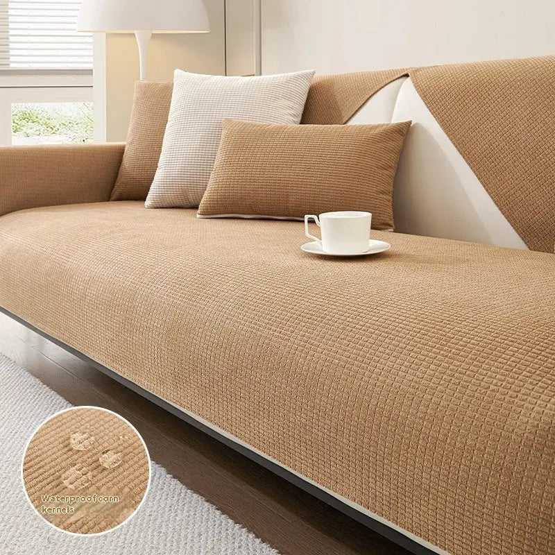 Plaid Canapé Antidérapant SERENO Light Brown Coffee Waterproof-70x180cm
