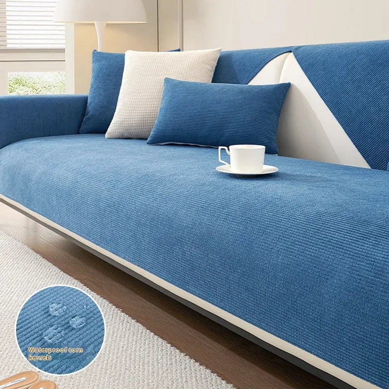 Plaid Canapé Antidérapant SERENO Waterproof Sapphire Blue-70x210cm